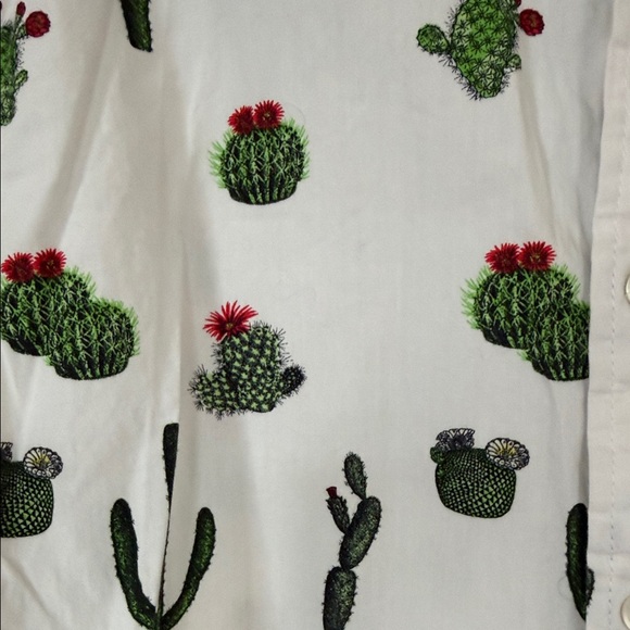 21men White Cactus Print Casual Shirt - Picture 4 of 5